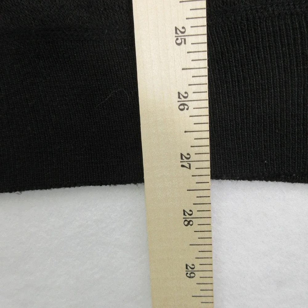 Studio by Omega Sweater M Pullover Quarter Zip Mock Neck Black Plaid Check